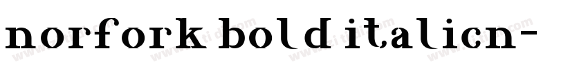 norfork bold italicn字体转换